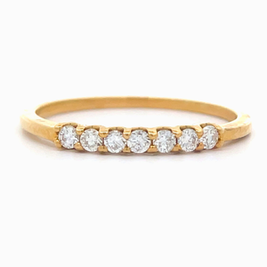 0.20 Carat Diamond Slim Stacking Ring in 14k Yellow Gold $1,374 Retail