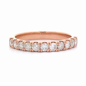 0.63 Carat Diamond Channel Prong Ring in 14k Rose Gold $2,150 Retail