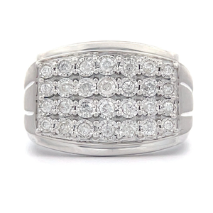 Gents 0.50 Carat Diamond Multi-Row Ring $1,249 Retail