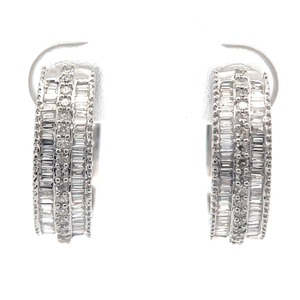 0.50 Carat Diamond Triple Row Hoop Earrings $1,099 Retail