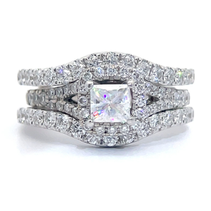 1.25 Carat Diamond The Leo First Light Bridal 2-Piece Engagement & Wrap Ring Set