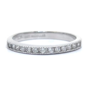 0.40 Carat Diamond Slim Stacking Ring in 18k White Gold $2,030 Retail