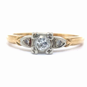 0.20 Carat Old European Cut Diamond Engagement Ring in 14k Yellow Gold $1,575 Retail