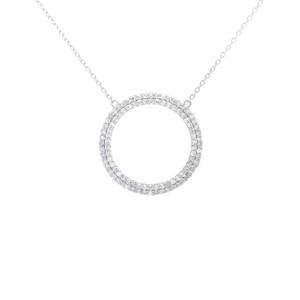 1 Carat Pave Diamond Halo Cluster Pendant Necklace $1,349 Retail