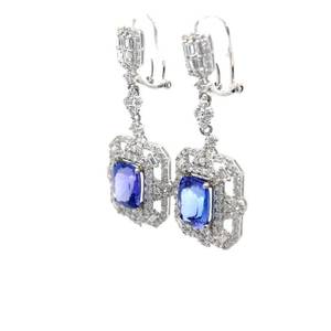 NEW 10.44 Carat Tanzanite & Natural Diamond Filigree Openwork Dangle Earrings in Platinum - $27,990 Appraisal Included VIDEO