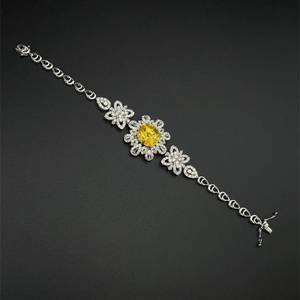 Stunning 17.70 Carat Yellow Sapphire & Natural Diamond Ornate Estate Bracelet in 14k Gold - $38,325 Appraisal Included VIDEO