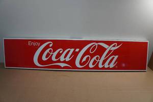 lot 230 image: Coca-Cola 3 Panel Metal Sign