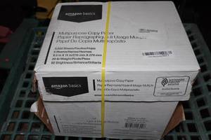 lot 232 image: 2,500 Sheets Amazon Basics Multipurpose Copy Paper