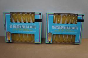 lot 116 image: 2 IndoorOutdoor 8 Edison Bulb Lights