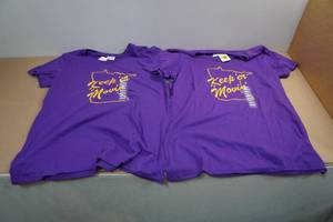 lot 193 image: 2 Minnesota Keeper Movin T-Shirts -Large