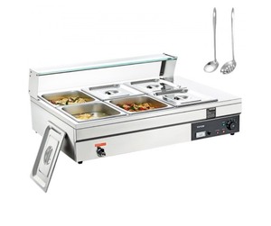 lot 7 image: Vevor 6-Pan Food Warmer
