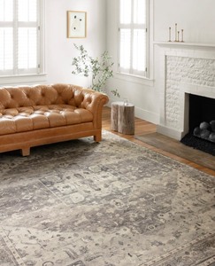 lot 9 image: Hathaway Collection HTH-05 Steel Ivory Area Rug 5x76