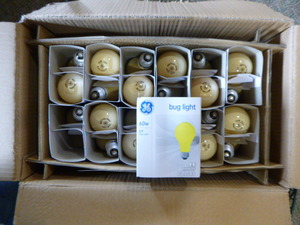 lot 33 image: Box of GE Bug Lights