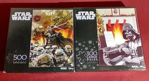 lot 56 image: (2) Buffalo Star Wars Puzzles - Epic Darth Vader Images