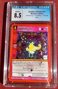 lot 85 image: 2022 MetaZoo Golden Haired Girl Holo Card - CGC 8.5