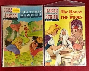 lot 113 image: (2) Vintage Classics Illustrated Junior Comics