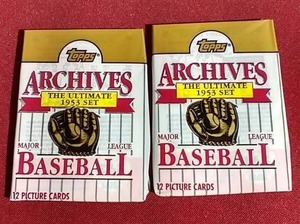 lot 152 image: (2) Unopened 1991 Topps Archives Ultimate 1953 Set Packs