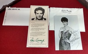 lot 155 image: 1990s Autographs of Desi Arnaz Jr & Lucie Arnaz