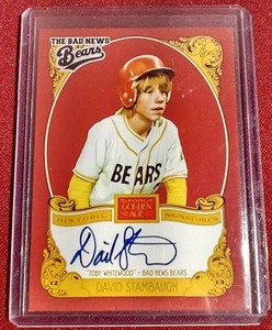 lot 159 image: Autographed David Stambaugh Bad News Bears Card