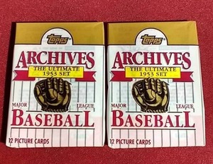 lot 180 image: (2) Unopened 1991 Topps Archives Ultimate 1953 Set Packs