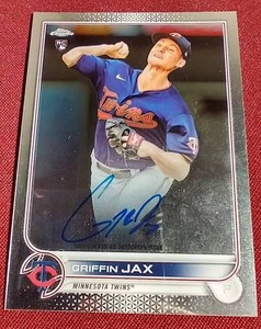 lot 181 image: 2022 Topps Chrome Griffin Jax Autographed Rookie Card
