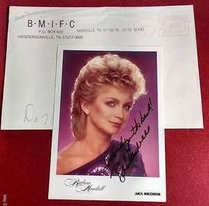 lot 192 image: Autographed 1990s Photo of Barbara Mandrell