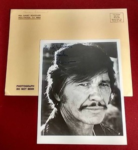 lot 207 image: Autographed 1990s Photo of Charles Bronson