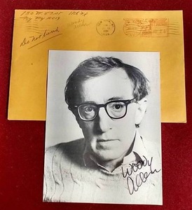 lot 226 image: Autographed 1990s Photo of Woody Allen
