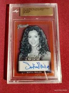 lot 242 image: Slabbed Leap Pop Century Autographed Sofia Milos Proof Card - 11