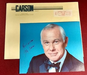 lot 265 image: Autographed 1990s Photo of Johnny Carson