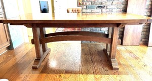 Rustic Style Dining Room Table  Farmhouse Style Cherry Wood Dining Table