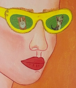 Cat Glasses Limited Edition Print by Miranda