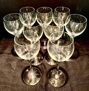 Large Collection of Glass Stemware  Wine Glasses