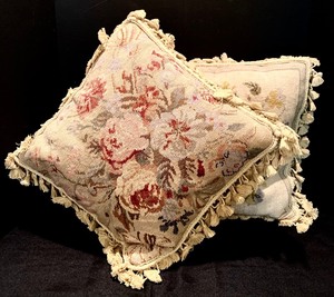 Wonderful Set of Needlepoint Accent Pillows from Switzerland