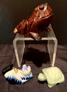 Three Animal Figurines of Various Materials
