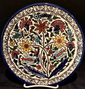 Beautiful Bright Pottery Bowl and Plate
