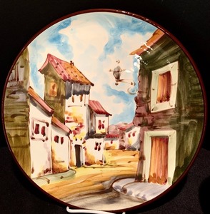 Three Decorative Wall Plates Including Pintado A Mano Espana Decorative Plate