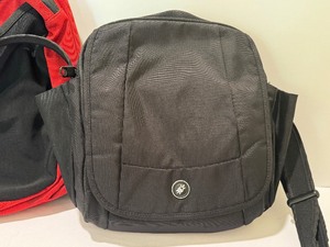 Small Patagonia Backpack and PacSafe Anti-Theft Metro Safe 200 Bag