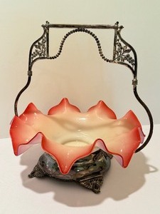 Antique Victorian Brides Basket  Antique Victorian Brides Bowl