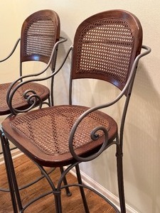 Pair of Stylish Metal Frame Barstools