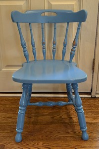 Painted Light Blue Wooden Chair