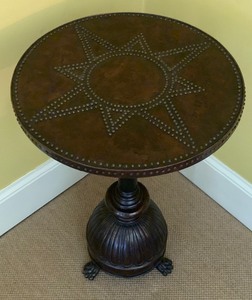Hand Hammered Bronze Side Table