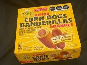 lot 9 image: G - Foster Farms Jumbo Corn Dogs Banderillas 4.13 lb (20 Pieces)