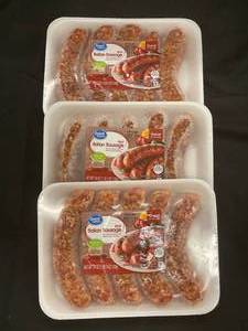 lot 47 image: C - Great Value Hot Italian Sausage, 3 Packs
