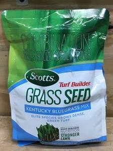 lot 26 image: Scotts Turf Builder 2.4 Lb. Bag Of Kentucky Bluegrass Mix Grass Seed