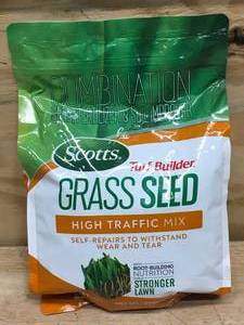 lot 28 image: Scotts Turf Builder 2.4 Lb. Bag Of High Traffic Mix Grass Seed