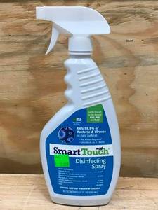 lot 68 image: Lot of 5 - Smart Touch Disinfecting Spray 22 Fl Oz Bottles