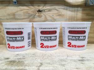 lot 47 image: Lot of 3 - 2-12 Quart Multi-Mix All Purpose Containers