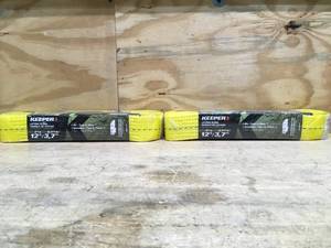 lot 62 image: Lot of 2 - 2 In x 12 Ft Flat Loop Lift Sling 0527244