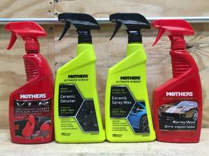 lot 63 image: Lot of 4 different Mothers brand car cleaning solutions (please see description and photos for what is included) 0527248